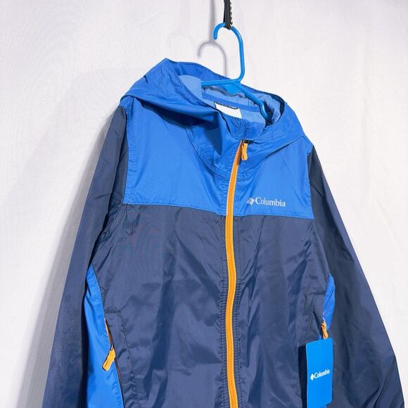 Columbia Boys Raincreek Falls II jacket Youth XXS 4/5 Waterproof Travel Blue NWT - Picture 3 of 7